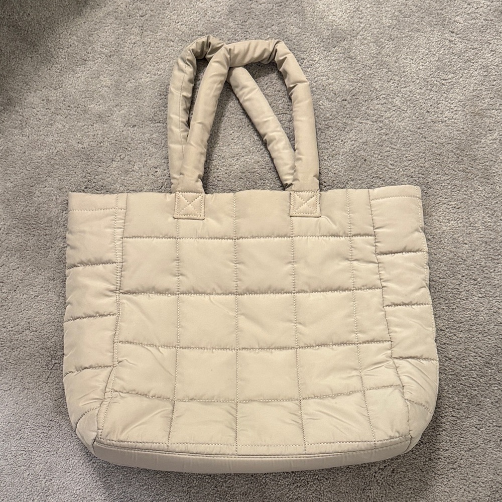 GAP Beige Quilted Tote Bag